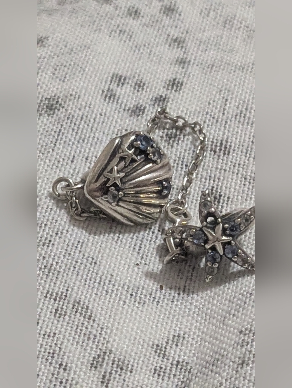 Sterling Silver Coastal charm Safety Chain Charm Dangle for Pandora Bracelet